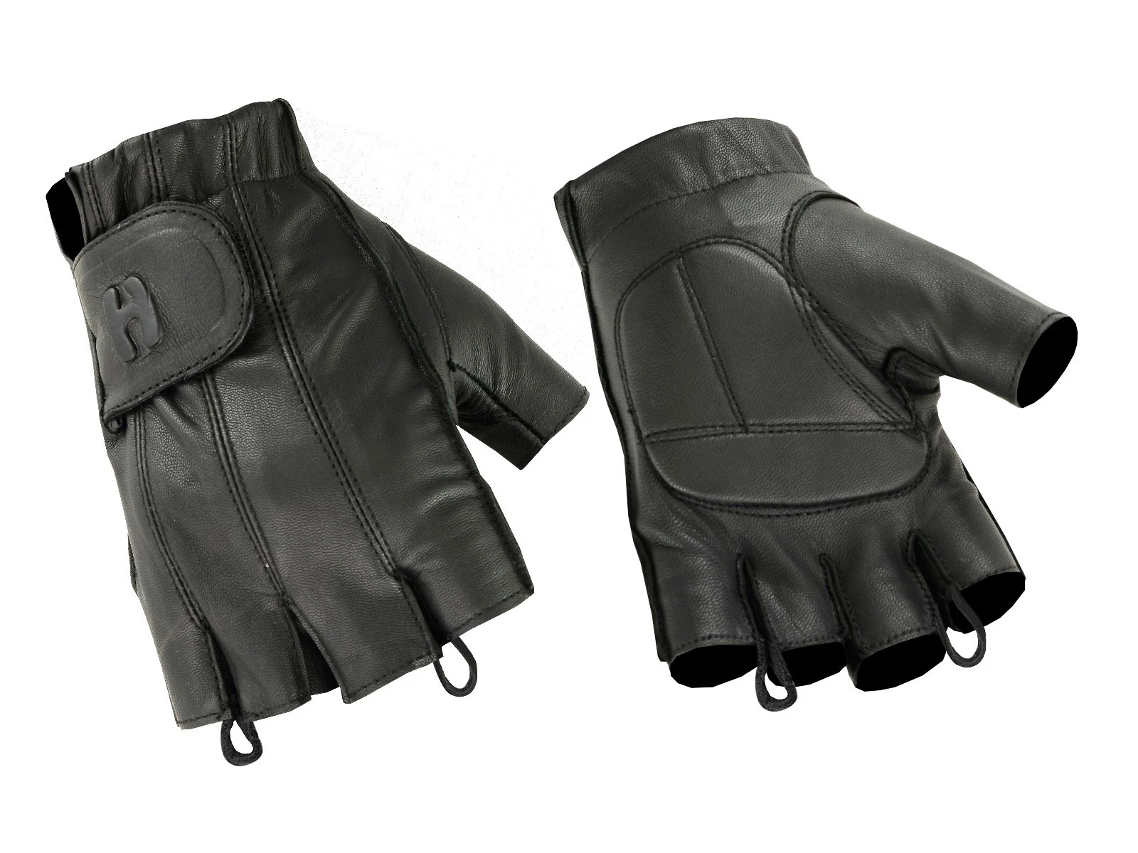Hugger Mens Fingerless Motorcycle Summer Bike Riding Gloves Gel Padded Soft Palm