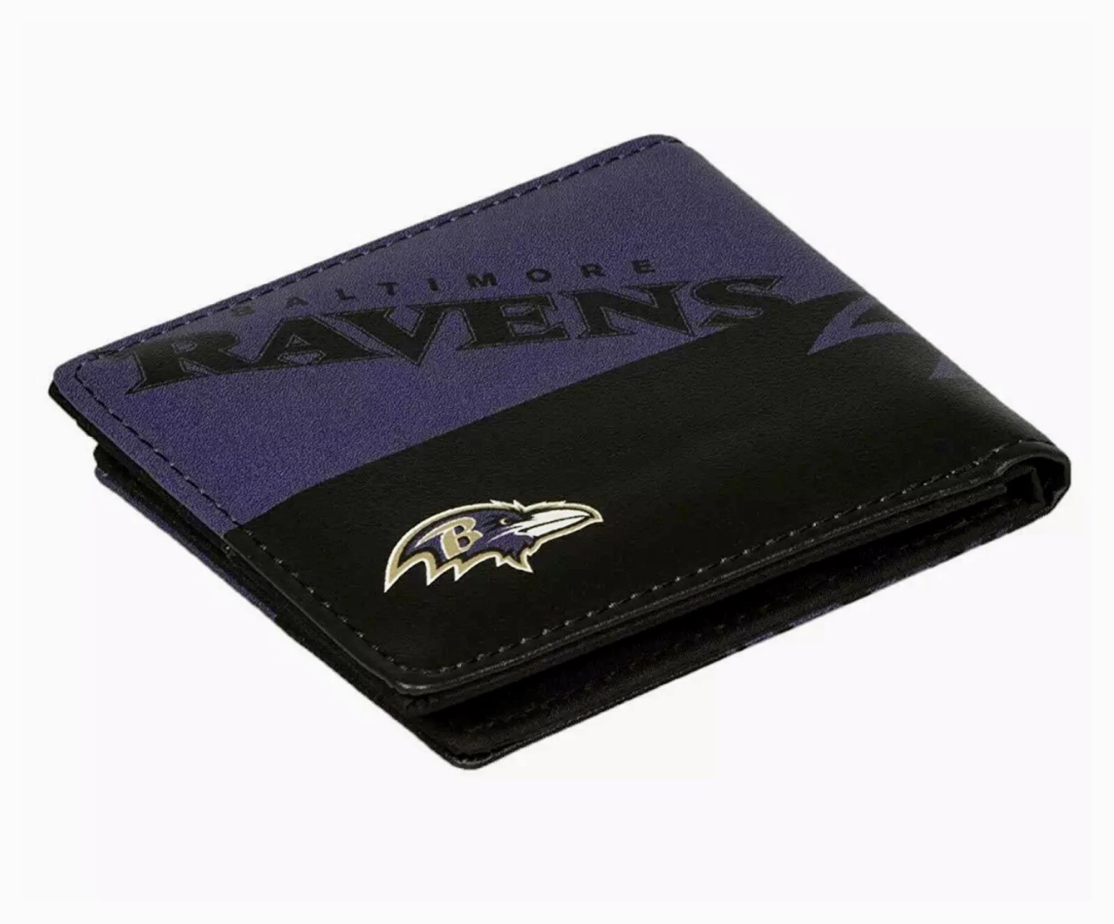 Baltimore Ravens Printed Leather Bifold Wallet for Men