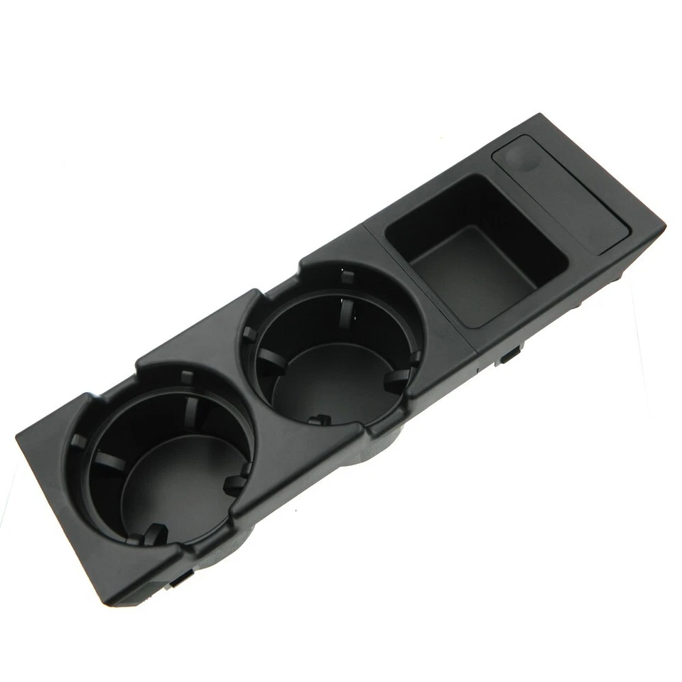 Portavasos y portamonedas consola central delantera negra 51168217953 para BMW E46 Foto 2 de 4
