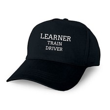 LEARNER TRAIN DRIVER PERSONALISED BASEBALL CAP GIFT TRAIN DRIVER STUDENT NEW JOB