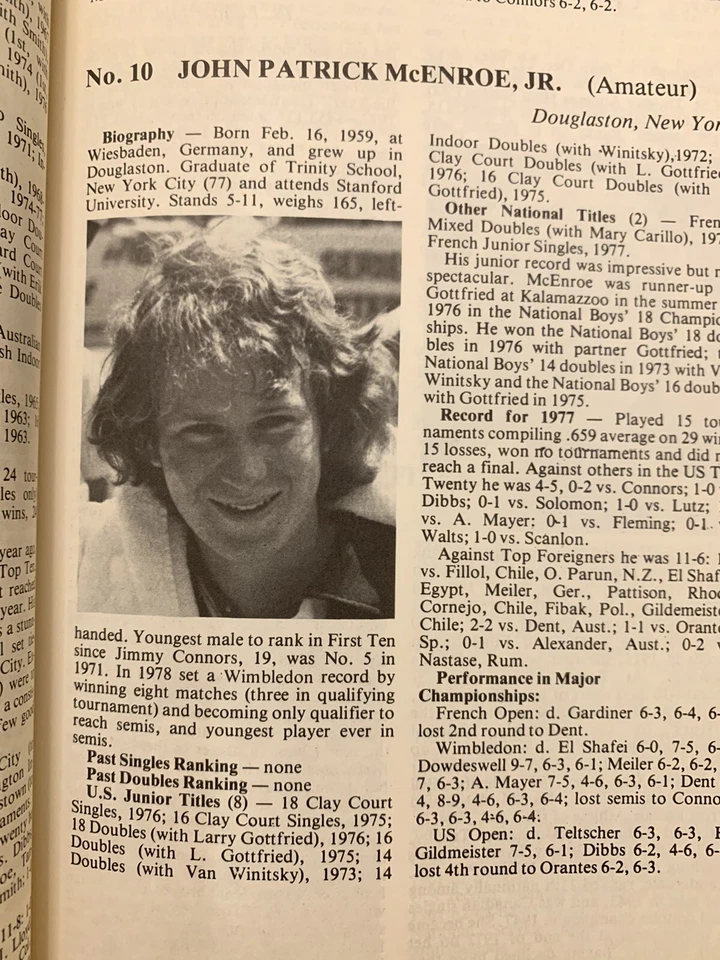 Anuario Oficial de Tenis de la USTA - Edición 1978 Jimmy Connors en portada muy raro Foto 3 de 4