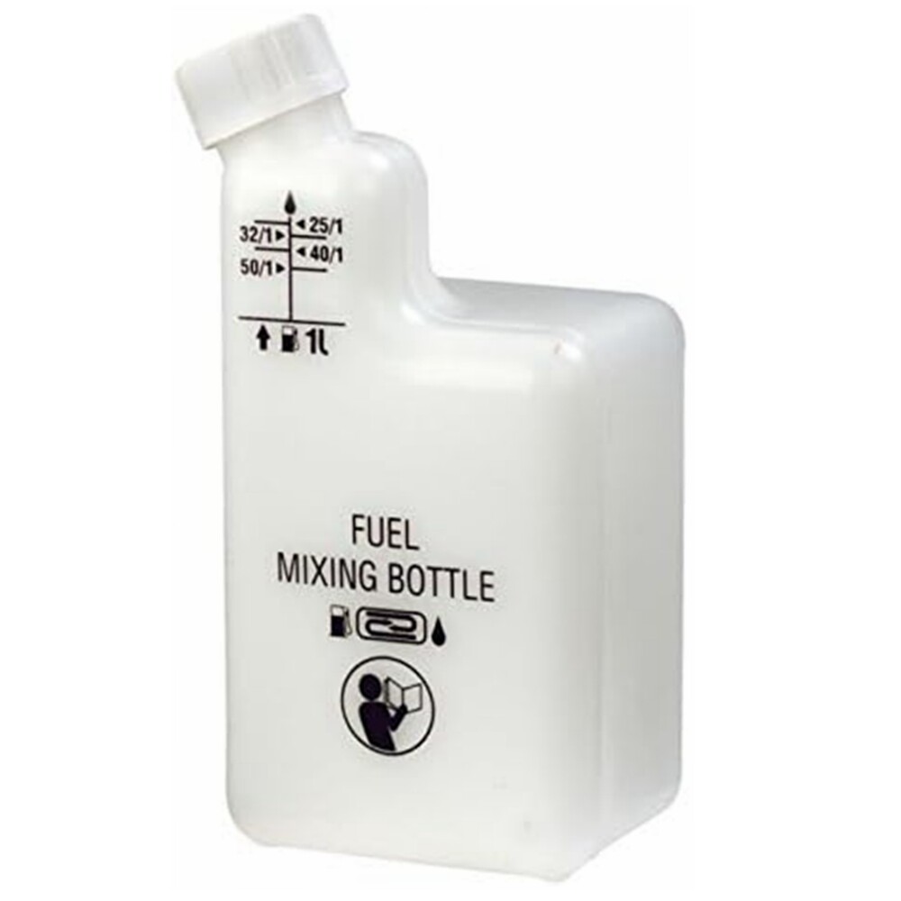 New 2 Stroke Gas Petrol Fuel Oil Mixing Bottle, 1L, Gasoline Chainsaw Trimmer 32