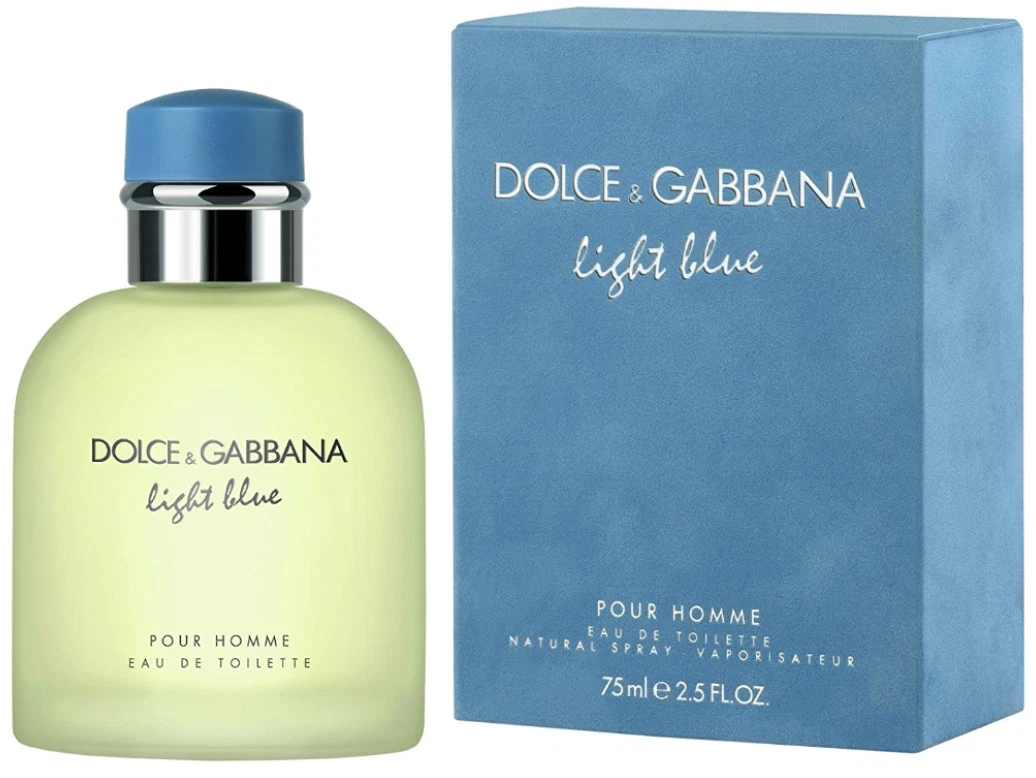 DOLCE & GABBANA Light Blue Men Fragrance Toilette Spray 2.5 FL OZ