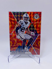 2020 Mosaic Prizm Charles Woodson #106 Orange Reactive Prizm Raiders
