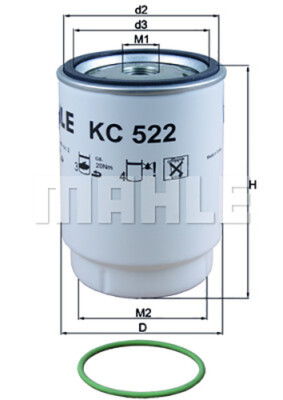 MAHLE Kraftstofffilter KC 522D für MAN
