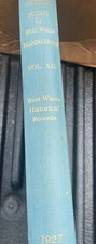 Historical Society Of West Wales Transactions Volume XII 1927 Harcover