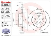 2X Brembo 09.7813.11 Bremsscheibe Passend FüR Subaru