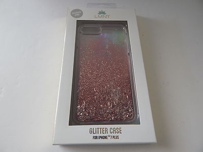 LMNT Hardshell Clear Liquid Glitter Case for iPhone 8/7 Plus Silver/Pink New