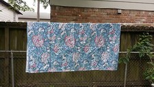 PINK BLUE FLORAL ROSE ABSTRACT PRINT SQUARE 38" TABLECLOTH FREE SHIPPING