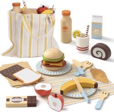Lehoo Castle Play Food Sets for Kids Kitchen Wooden Toys Food for Toddlers 1-...