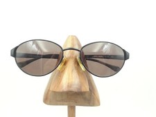 Vintage Anna Klein 8010 K1003 Black Metal Oval Sunglasses FRAMES ONLY