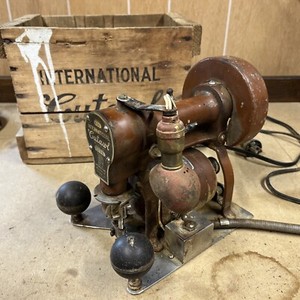 Antique International Cutawl Scroll Saw In Wooden Box