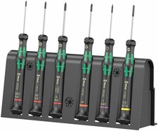 WERA 2050/6 6 Piece Micro Kraftform Precision Screwdriver Set,030181