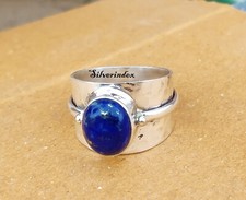 Lapis Lazuli Spinner band ring 925 Sterling Silver Women Jewelry All Size Ring