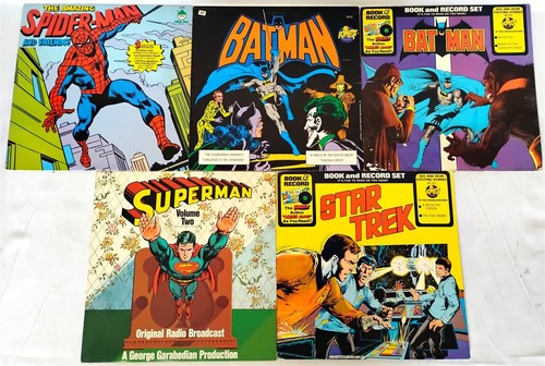 Vintage Comic Book Superhero Vinyl Records Lot of (13) Batman Superman Peter Pan - Picture 5 of 10