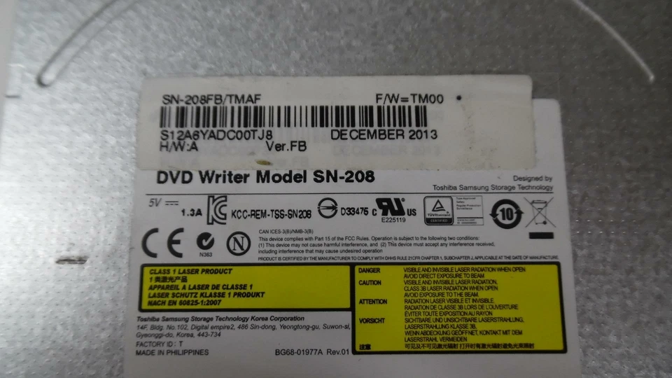 Unidad óptica MSI CX61 DVD±RW - SN-208FB - Probada Foto 3 de 3