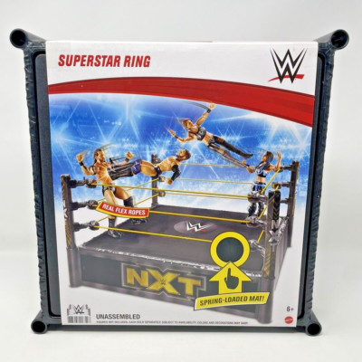 WWE Superstar NXT Ring Spring Loaded Mat and Real Flex Ropes