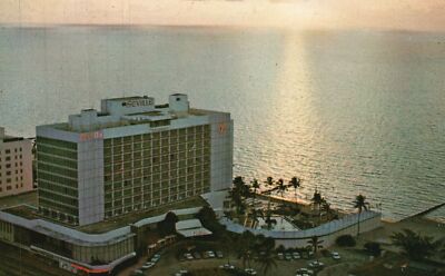 Postcard Seville Circle Cabana Colony & Play Area Two Pools Miami Beach Florida