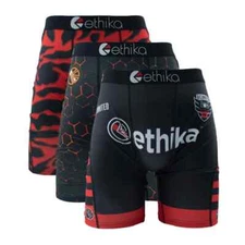 3 Pack- New Stylish Breathable Ethika Mens The Staple Boxer Briefs