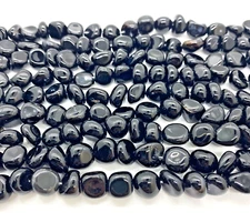 Natural Black Onyx Nuggets 15.5in. Strands Approx. 10mm