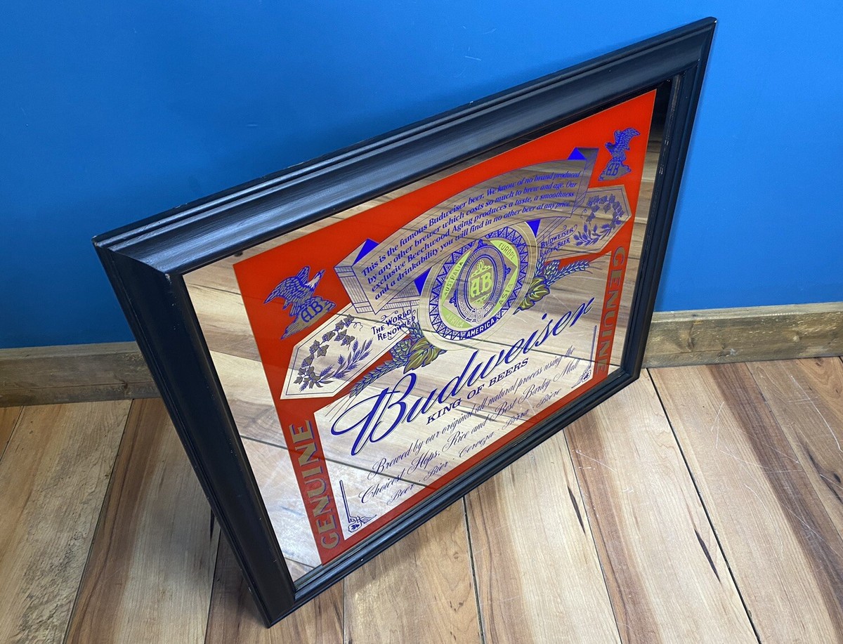 Vintage Budweiser Pub Mirror | eBay UK