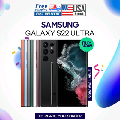New Samsung Galaxy S22 Ultra 5G 128/256/512GB S908U GSM CDMA Factory Unlocked US