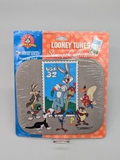 Looney Tunes 1997 Vintage Stamp Collection Mouse Pad Bugs Taz Daffy Sealed