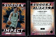 2023-24 Topps Chrome Basketball Sudden Impact Blue Refractor LaMelo Ball