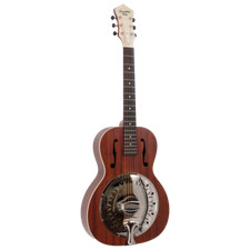 Recording King Rattlesnake Wood Body Resonator Guitar Brown Satin #rr-41 Br