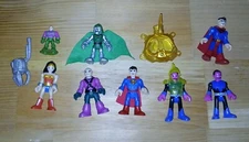 Imaginext Playskool/? Marvel lex luther Lot Figure Wonder Woman DC dr doom 