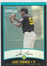 LUIS TORRES BOWMAN CHROME ROOKIE REFRACTOR RC PIRATES #185 2001 01