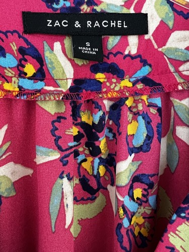 Zach & Rachel Damenhemd 3/4-Ärmel mit Knopfleiste Blumenmuster Größe Small - Bild 3 von 4