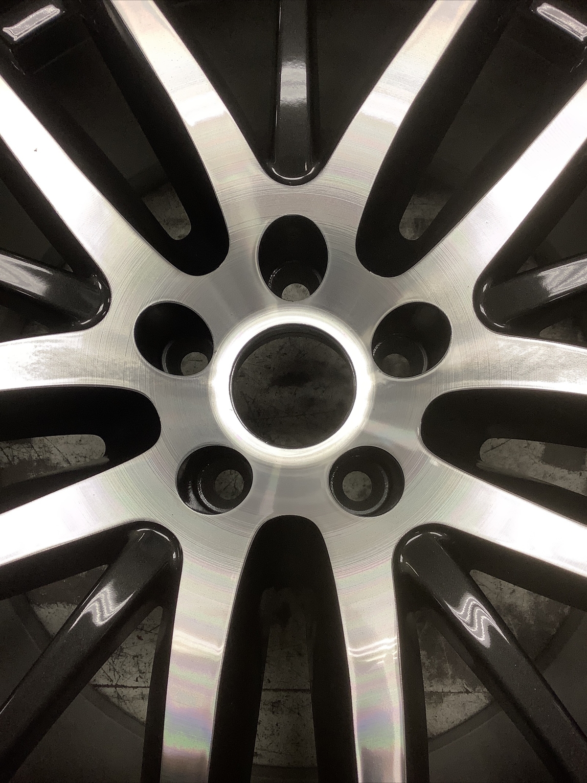 Maserati 2014 2015 97337 aluminum OEM wheel rim 19 x 10 Rear CNC Charcoal
