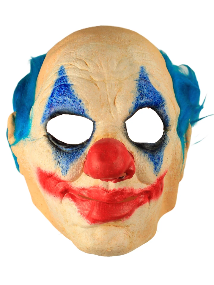 Máscara facial de látex de payaso encurtidos macabro producciones horror Halloween juegos con disfraces Foto 3 de 4