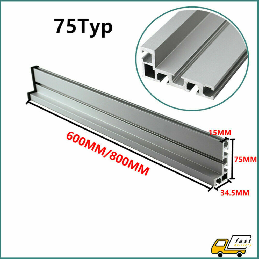 75 Typ T-Slot T-Schiene Aluminium Tischsäge T-Slot 600800mm für Holzbearbeitung