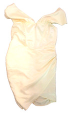 NWT PLT Shape Cream Ruched Women’s US Prom HC Dress Size 12 Corset Detail