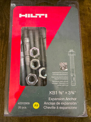 Hilti 3/8 in. x 3-3/4 in. Kwik Bolt Long Thread Carbon Steel Expansion Anchors