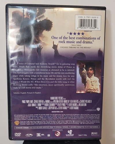 Purple Rain (DVD, 2010) Prince Apollonia Kotero Morris Day Clarence Williams III - Picture 3 of 8