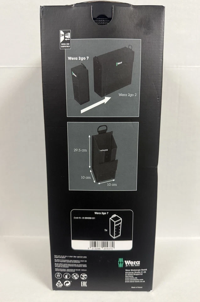 Caja de herramientas Wera 05004356001 2go 7 - Caja abierta pero nunca usada. (3.9"x3.9"x11.6") Foto 2 de 4