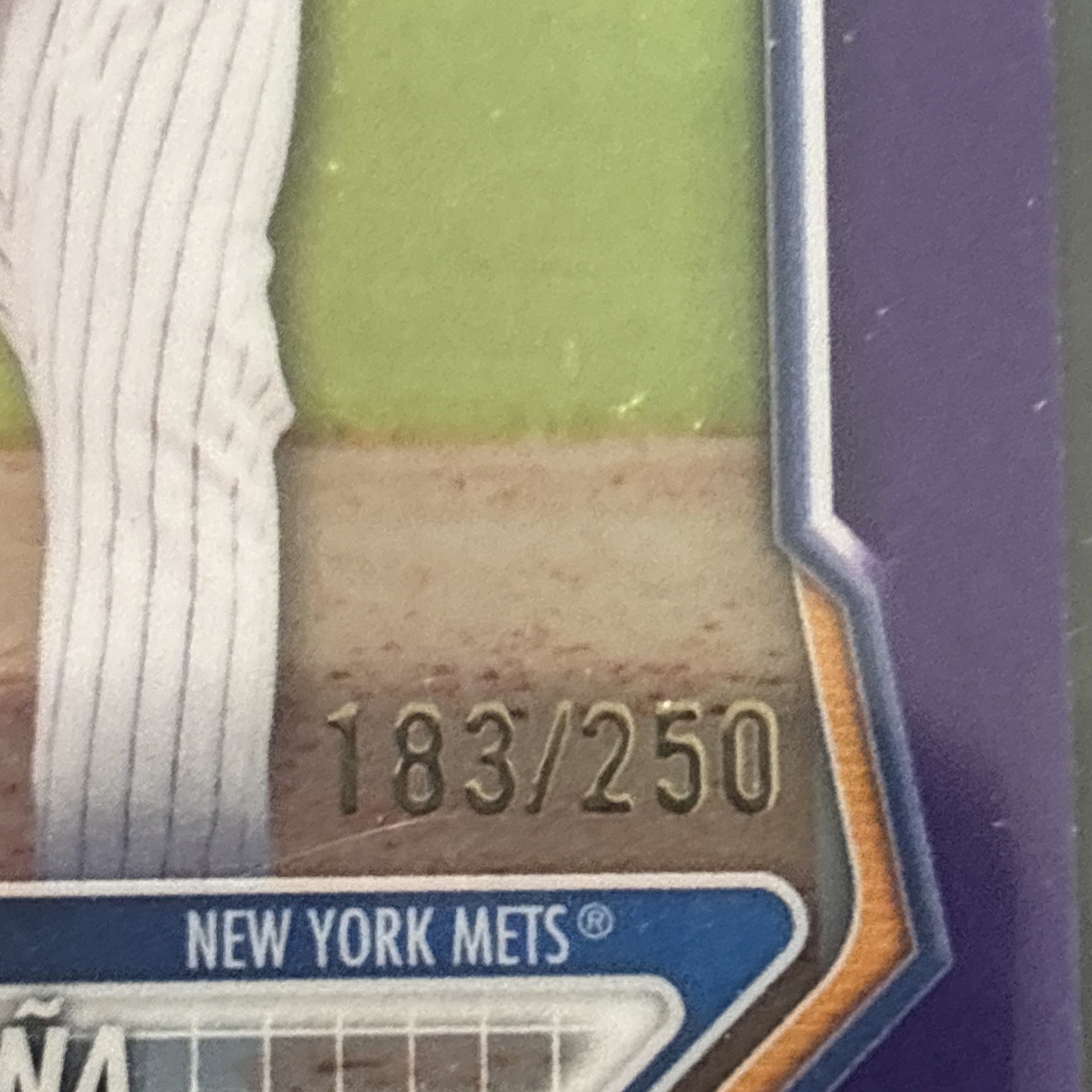 2026 Bowman Chrome Purple Refractor /250 Elian Pena Mets Prospect BCP-91 view 3
