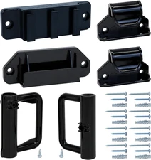 Retractable Baby Gate Replacement Hardware Set Wall Mount Brackets Black New