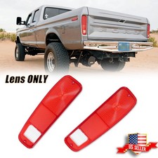 Pair Tail Light Red Lenses For 1974-1991 Ford E150 F150 F250 F350 F100 Bronco