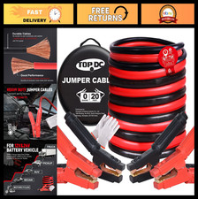 Heavy Duty 0 Gauge Jumper Cables 20ft 1000Amp for Car Battery, SUV, Truck Kit