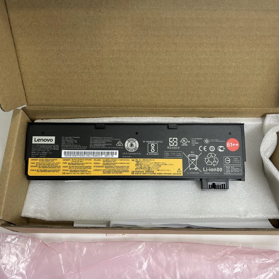Batería Lenovo ThinkPad 61++ 6 celdas 72Wh 4X50M08812 genuina OEM hecha en Japón Foto 3 de 4