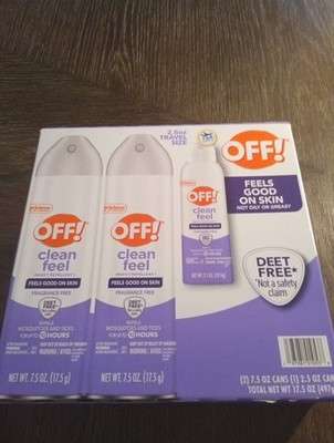 OFF! Clean Feel Mosquito & Tick Repellent Picaridin DEET-free Bug Spray Set