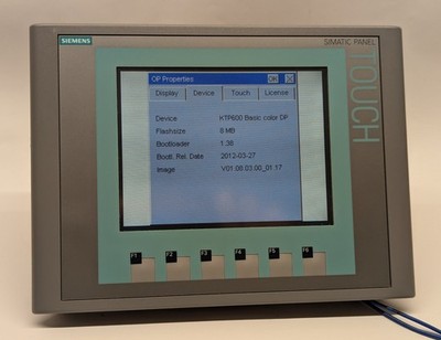 Siemens Simatic HMI KTP600 Basic Color DP 6'' Basic Panel 6AV6 647-0AC11-3AX0