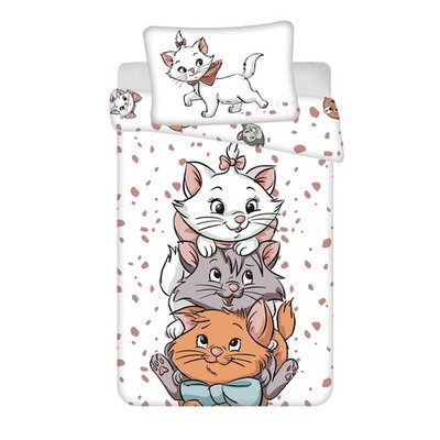 Marie Cat Bettwäsche-Set für Kinderbett 100x135 cm + 40x60 cm aus Baumwolle