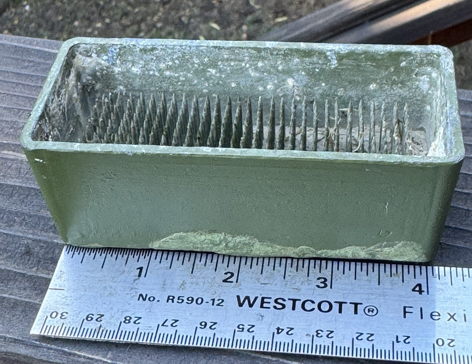 Vintage Metal Pin Spike Flower Frog Arranger Approx 5.5” X 2” 1 & 5/8” / 2 Lbs