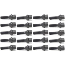 H&R 1253001SW 20 x Black Tapered Head Seat Wheel Lug Bolts 12 x 1.5 x 30 mm Set