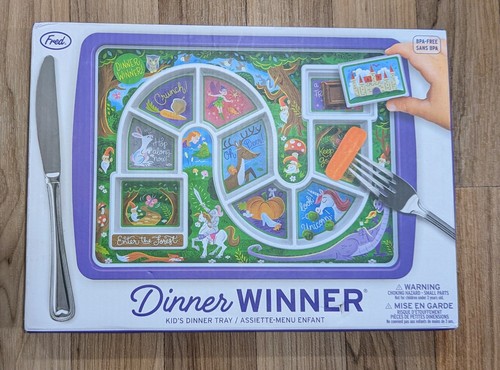 Fred Dinner Winner Kids Plate Enchanted Forest Fussy Eaters BPA Free New On Box